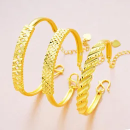 Charm Bracelets VAMOOSY Ethnic Gold Color Big Wide Open Bangles For Women Vintage Hollow Jewelry Accessories