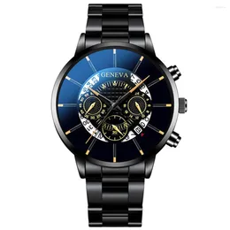 Wristwatches Fashion Cool Unique Digital Literal Multi Layer Dial Men Quartz Mesh Belt Watch Automatic Luxury Clock Waterproof Mechanic