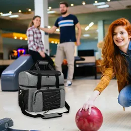 Bowling poliestrowa torebka kręgli z zewnętrzną kieszonkową torbą do kręgli z wyściełanym uchwytem kulkowatym Ball Ball Plecak Akcesoria sportowe 231120
