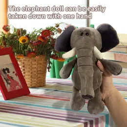 Плюшевые куклы 25 см. Игрушки слонов PP хлопковые игрушечные животные для детских подарков детей мягкий сложен 230421