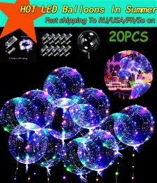 Christmas Decorations 10Pcs LED Luminous Bobo Balloons with Light String Clear Balloon Festival Decor Birthday Wedding Party Supplies Baby Shower 231120