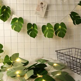 Cordas Verde Bateria Operado Garland Jardim LED para Casa Quarto Decoração de Casamento Folhas Luzes de Fada String