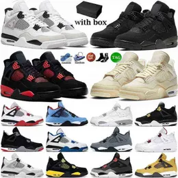 Jumpman 4 4s Military Black Basketballschuhe Herren Red Thunder s 4 Sail Cat White Oreo Pure Money Infrarot Metallic Purple Cool