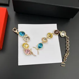 Designerskie bransoletki łańcuszkowe dla kobiet bransoletki mają pieczęć matowe pozłacane miłośnicy prezent zawieszka w kształcie litery łańcuszek bransoletki ślubne biżuteria hurtowych 17 + 6cm