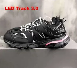 Chaussures habillees Designer Led Track 3 3.0 Chaussure Hommes Femmes Baskets Triple Noir Blanc Rose Bleu Orange Jaune Vert Tess. Gomma Sneaker Pistes Sports YY5087