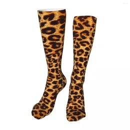 Men's Socks Leopard Print Novelty Ankle Unisex Mid-Calf Thick Knit Soft Casual