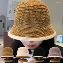 Berets Autumn Winter Fisherman Hat Big Head Around Japanese Bucket Hats Casual Basin Cap Outdoor Korean Solid Striped Caps For Female