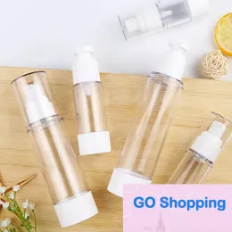 Mini próżniowa butelka z sprayem plastikową Plastikową przejazd przezroczystą bez powietrza perfum kosmetyczną butelkę kieszeni 15 ml 30 ml 50 ml