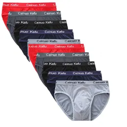 Underpants 10PcsLot Fashion Mens Panties Underwear Size Briefsr Bikini Pant Comfortable Sexy Slip L5XL 230420