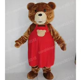 Tamanho adulto Teddy Bear Mascot Costume de desenho animado Personagem Carnaval Unissex Adultos Tamanho da festa de aniversário do Halloween