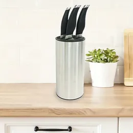 1pc, Knife Block, Knife Storage Block, Cutlery Knife Block, Household Stainless Steel Knife Rack, Knife Holder, Metal Knife Storage Rack, Kitchen Stuff, Kitchen Supplies