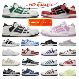 Designerskie buty sportowe szkielet kości biegacz dla kobiet butów sportowych butów retro trampki skel top niskie buty do biegania oryginalne skórzane koronki 008 r3