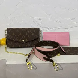 Bayan Tasarımcı Omuz Çantaları Cüzdan Messenger Lüks Crossbody çanta Yüksek Kaliteli Çok Felicie Pochette Çiçek Zinciri Louisevuit Çanta Kanal Çantası