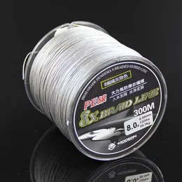 Linha de pesca trançada pe, super forte, 8 fios, 300m, 18lb, 20lb, 30lb, 40lb, 50lb, 70lb, 80lb, 130lb, 8 fios, linha trançada para pesca, 244g