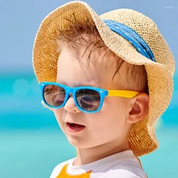 النظارات الشمسية TR90 الموضة الأولاد والفتيات المستقطبون نظارات لطيفة UV حماية الشاطئ ركوب الخشحة UV400