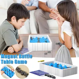 Popular jogo de xadrez magnético conjunto interessante educacional damas ímã jogo de mesa de batalha xadrez para reunião de família
