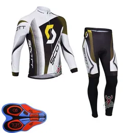 Lente Herfst SCOTT Team Heren wielertrui Set Shirts met lange mouwen en broek Pak mtb Fietsoutfits Racefiets Uniform Outdoor 2111