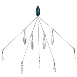 Basdash 4pcs mycket fiske locka Alabama rigghuvud simning bete paraply rig 5 vapen bas fiske grupp lure förlänga 18g y200830292s