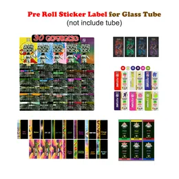Boş 2020 Presents Kurupts Moonrock Real Pre Roll Sticker Etiketleri 30 Tasarım 115mm Cam Tüp OEM Özel Logo Boyutu 2020 Gelecek Backwoods Zkittle