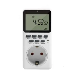 TIMERS 20 Gruppinställning EU US UK Plug Electronic Digital Kitchen Timer Switch Outlet Week 12/24 Hour Cyclic Program Timing Socket 230422