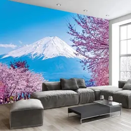 Cherry blossom landscape wall background mural 3d wallpaper 3d wall papers for tv backdrop184t