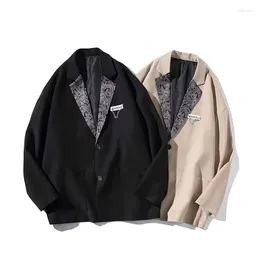 Damenanzüge UNXX Jacke Frauen Solide Metall Dekoration Lässige Lose langärmelige Kleidung Frühling Herbst Voller Männer Blazer Harajuku