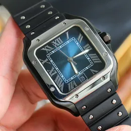 Наручные часы для мужчин, роскошные дизайнерские часы, механические часы с автоматическим механизмом, 40 мм, часы с резиновым ремешком, мужские часы Montre de luxe