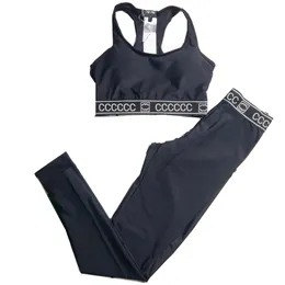 Top da yoga senza maniche senza schienale Leggings stampati sportivi da palestra Completo da yoga classico da donna in due pezzi