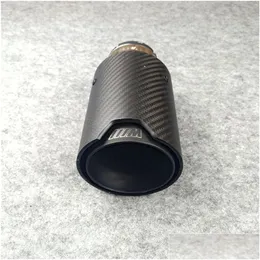 Muffler Inlet 6M Fl Matte Black M Performance Carbon Exhaust Tips Car Tail Pipes 1Pcs Drop Delivery Mobiles Motorcycles Parts System Dh5Np