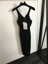 1116 2023 vestido de pista outono vestido sem mangas preto marca mesmo estilo império flora impressão vestido feminino moda alta qualidade 20239061