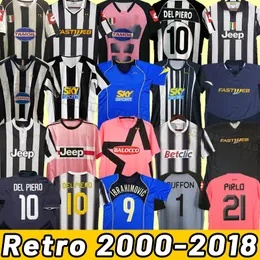 Juventus Retro del Piero Montero Soccer Jerseys Platini Zidane Inzaghi Rossi Vieri Davids Football Shirt 01 02 03 04 05 06 11 12 13 14 15 16 17 18 2001 2002 2003 2004 2005