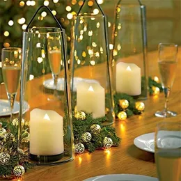 Sprzedaj 6 -pakowe Flimeless Candles Real Electric Tea Light Fake Vela Flame Timer Timer Tealight Dekord Y2001092321