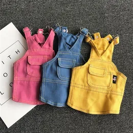 Denim hundkläder husdjur klänning kläder för hundar kjol sling hundklänning vintervalp husdjurskläder för hundar husdjur kläder ropa perro lj2249e