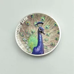 5 szt. Nie magnetyczne Zespół 3D z 2013 r. Peacock Animal srebrny srebrny eilzabeth 40 mm coin275z