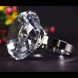 Christmas Decorations Glass Diamond Ring 1pc Custom Crystal Diamond Blade 80mm Crystal Glass Figurines Miniature Home Decoration Accessories 231121