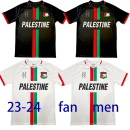 2023 فلسطين كرة القدم جيرسي المنزل بعيدا أسود أبيض 23/24 رقم مخصص قميص كرة القدم