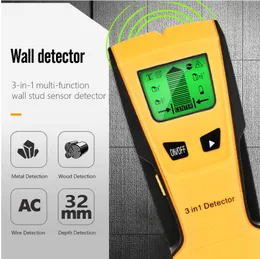 Detectores de metal industrial 3 em 1 em 1 detector de parede de mão Finder Wood Studs Live Connector Detect Scanner 230422