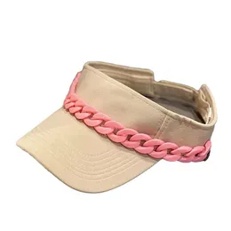 Berretti Donna Catena Vuota Top Berretto da baseball Ragazza Trasparente Brillante Caramella Cappello da sole da spiaggia a tesa larga regolabile da esterno Berretti