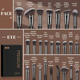 Makeup Tools Maange Professional Present Box 25 Pieces Borstes Kit Face Eye Beauty for Foundation Dölja ögonskugga Contour Brush 231122