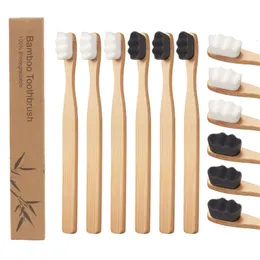 Toothbrush 1020pcs Nano Micro Bamboo 20000 Bristles Ultra Fine Slim Super Thin Soft ECO Friendly Kids Adult 230421