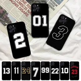 Cell Phone Cases Football Lucky number And letter Phone Case For iPhone 8 7 6 6S Plus X SE 2020 XR XS 14 11 12 13 Mini Pro Max Mobile Case J230421