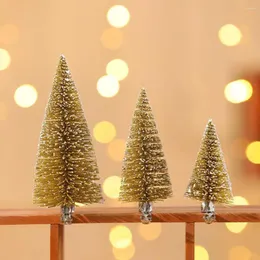 Decorazioni natalizie Forniture per feste Mini alberi realistici Colori vivaci Artificiali che non sbiadiscono per un set festivo di 3 piccoli