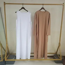 Ubranie etniczne 2PCS Kobiety muzułmańska maxi sukienka Maroko Kaftan Dubai Abaya Arabii arabska Marocain Jilbab Femme Musulman Caftan Modlitwa