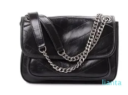 metal chain Irregular lines Mezzanine large-capacity comfortable handbags quilted messenger