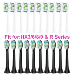 Escovas de dentes Cabeça Sonic Electric Toothbrush Heads 10pcs Substituição Escova para HX3689 R 3689 Series Dental Soft Bristle Bicos 231121