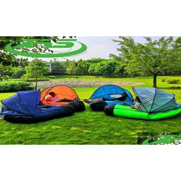 Outdoor Pads Inflatable Sofa Bed Lazy Beach Slee Bag Easy To Carry Air Mattress Picnic Portable Pad Cam Mat2154664 Drop Delivery Sport Dhoug