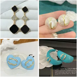 Pearl Diamond Stud Earrings 2023 New Style Love Love Earrings Designer Earrings for Women Brand Luxury Jewelry Charm 18K Gold Gift Jewelry Wholesale Accessories