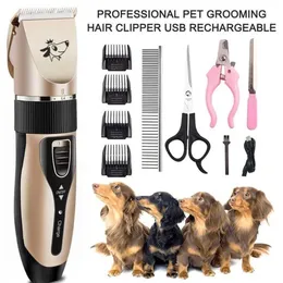 Profissional cão de estimação aparador de pêlos clipper animal grooming clippers gato pata garra cortador de unhas máquina barbeador elétrico scissor242v