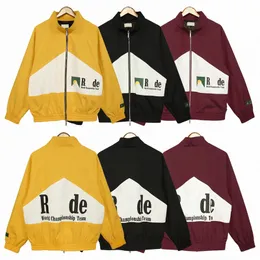 Mens Designer Baseball Jackets Hip Hop Couples Trench Coats Rhudes Fashion Varsity Jackets Clothing Fashion Coats