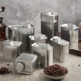 Coffee Bean Tin Can Tinplate Box Food Tin Storage Container Storage Jars Packaging with Degassing Valve Lids